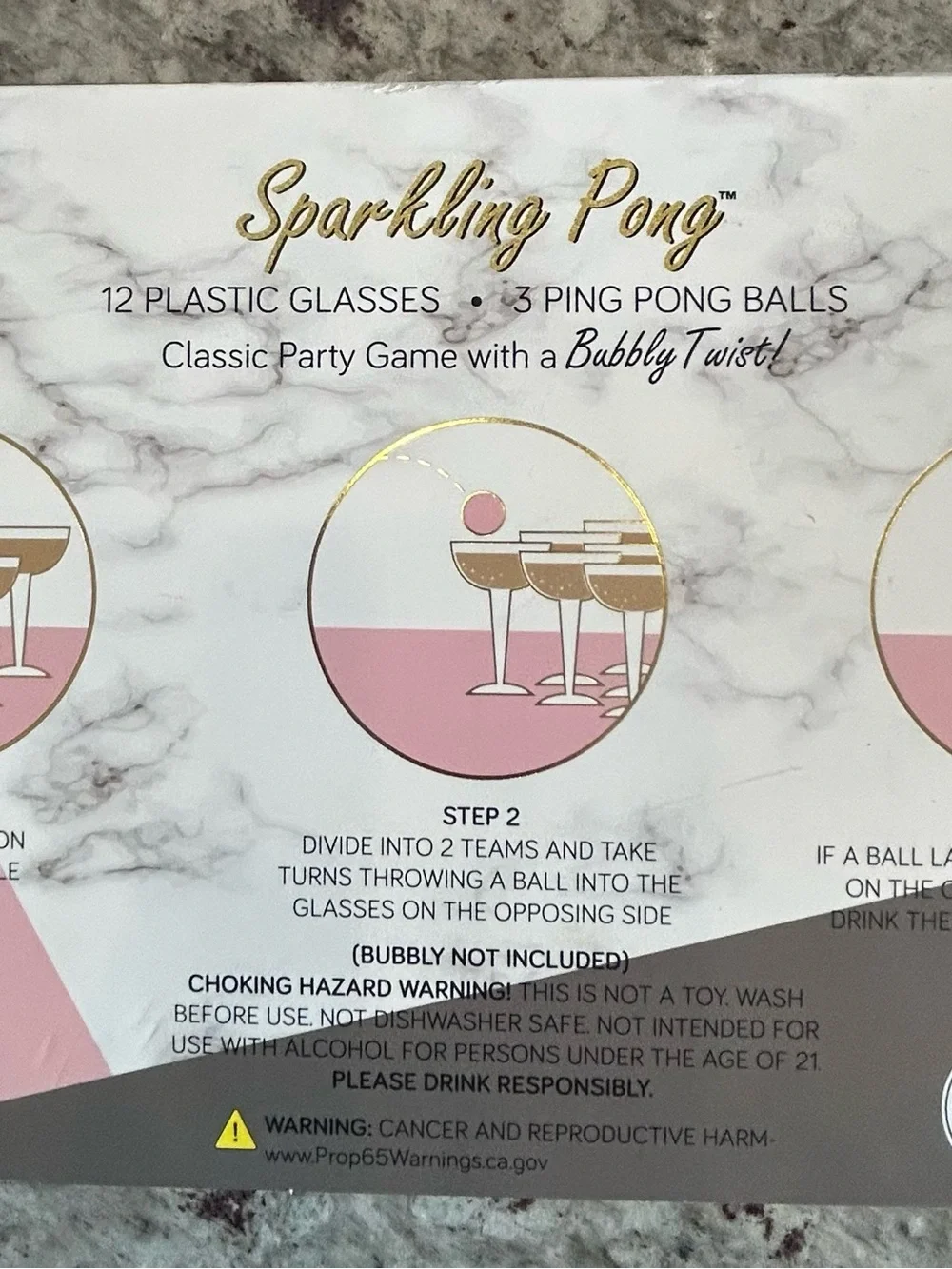 Sparkling Classic Party Game - Gold & Pink Celebration